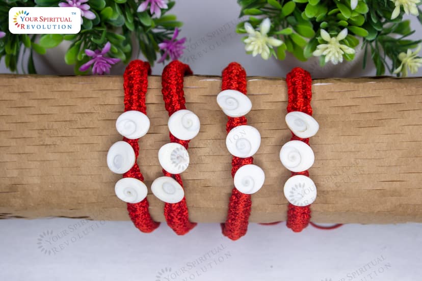 Gomti Chakra Rakhi (Red Thread)
